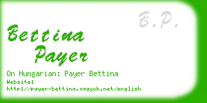 bettina payer business card